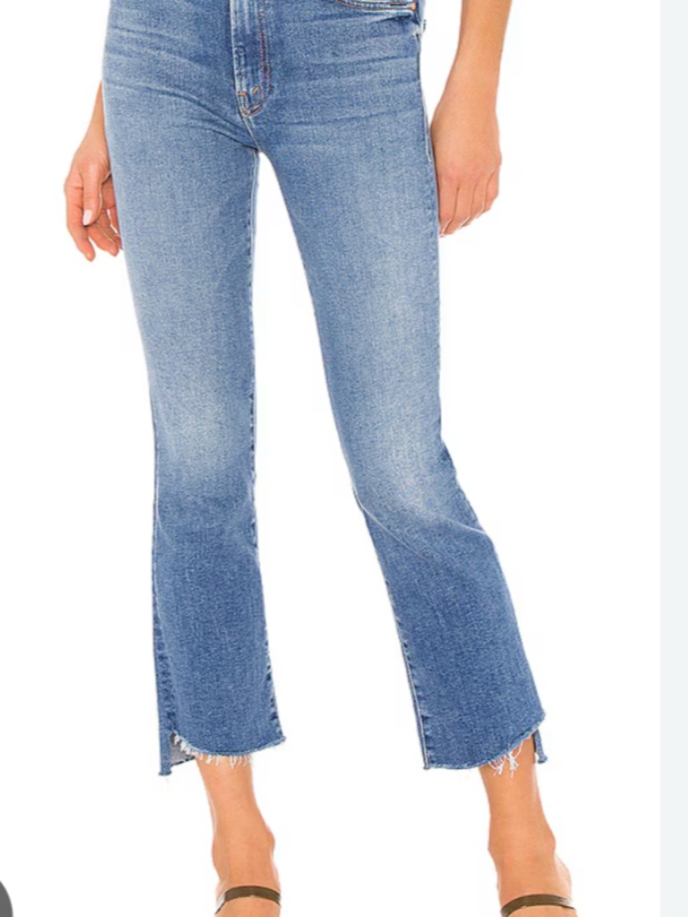 Mother Insider Crop Step Fray hem jeans
